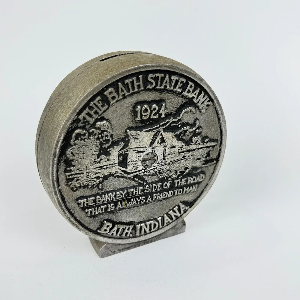 The Bath State Bank 1924‎ Commemorative Coin Bank Bath Indiana